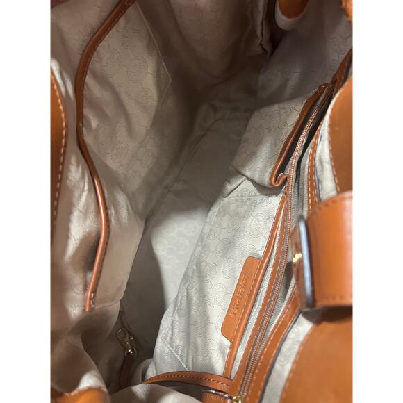 MICHAEL Michael Kors Brown Signature Coated Canvas Drawstring Shoulder Bag - Picture 12 of 16